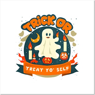 Trick or treat Yo self Cute Ghost Posters and Art